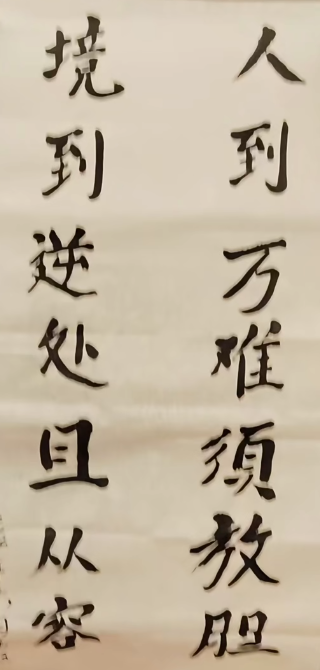 人到万难须放胆，境到逆处且从容